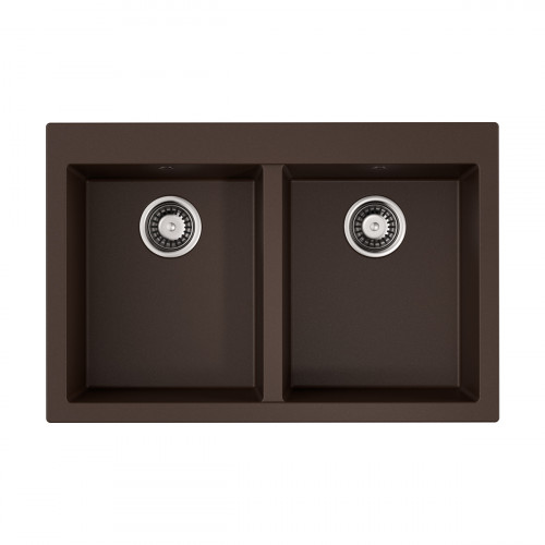 Кухонная мойка Omoikiri Bosen 80-2-DC Tetogranit/темный шоколад, 4993840