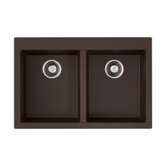 Кухонная мойка Omoikiri Bosen 80-2-DC Tetogranit/темный шоколад, 4993840