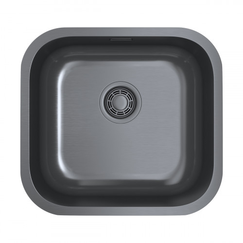 Кухонная мойка Omoikiri Omi 44-U/I-GM нерж. сталь/вороненая сталь, 4993191
