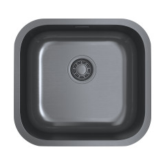 Кухонная мойка Omoikiri Omi 44-U/I-GM нерж. сталь/вороненая сталь, 4993191