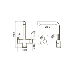 Смеситель для кухни Omoikiri Takamatsu-LG нерж. сталь/светлое золото, 4994477