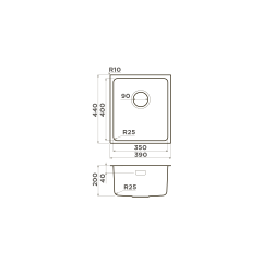 Кухонная мойка Omoikiri Tadzava 39-U/I-GM нерж. сталь/вороненая сталь, 4993079