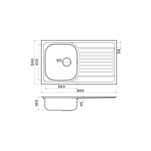 Кухонная мойка Omoikiri Kashiogawa 86-IN нерж. сталь/нержавеющая сталь, 4993453