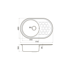 Кухонная мойка Omoikiri Kasumigaura 77-IN нерж. сталь/нержавеющая сталь, 4993728