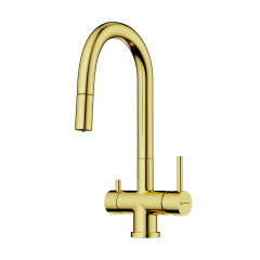 Смеситель для кухни Omoikiri Akita-S-LG латунь/светлое золото, 4994350