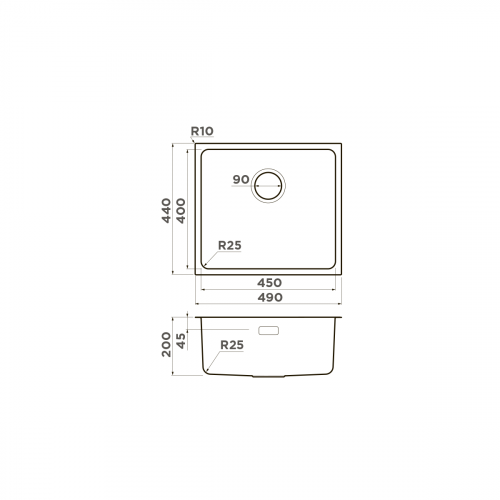 Кухонная мойка Omoikiri Tadzava 49-U/I-IN нерж. сталь/нержавеющая сталь, 4993074
