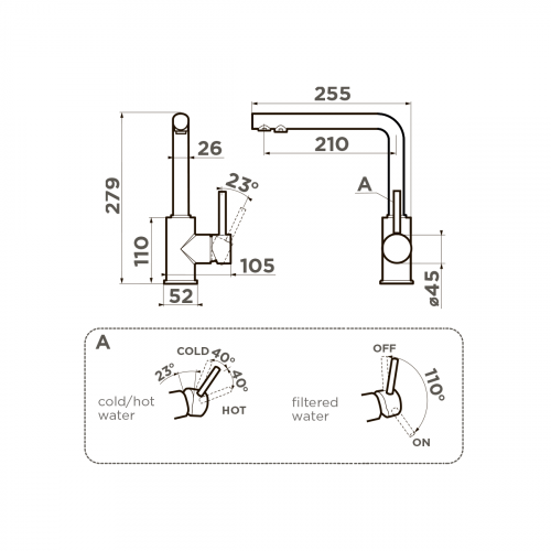 Смеситель для кухни Omoikiri Nakagawa 2 Plus-TO латунь/toscana, 4994445