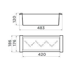 Коландер Omoikiri CO-04-GM, 4999057