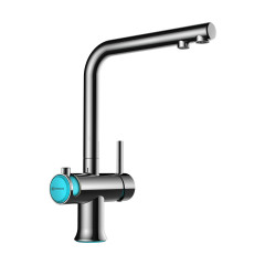 Смеситель для кухни Omoikiri Hotaru-CH-B латунь/хром/голубой, 4994052