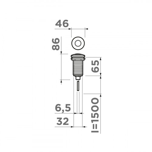 Пневматическая кнопка для измельчителя Omoikiri SW-01-GB, 4996049