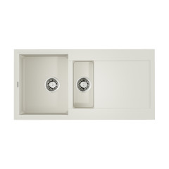 Кухонная мойка Omoikiri Sakaime 100-2-WH Tetogranit/белый, 4993895