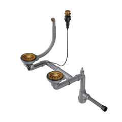 Арматура с клапаном-автоматом для одночашевых моек с круглым переливом Omoikiri WK-1.5-CL-R-A-AB022, 4957093