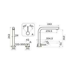 Смеситель для кухни Omoikiri Nara-GB латунь/графит, 4994370