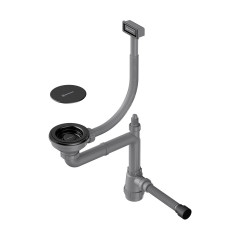 Арматура для одночашевых моек с прямоугольным переливом и декоративным элементом для корзины Omoikiri WK-1C-GB, 4956760