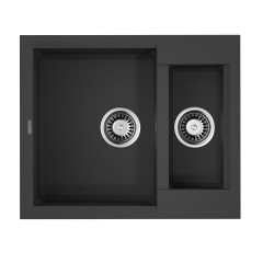 Кухонная мойка Omoikiri Sakaime 60-2-BL Tetogranit/черный, 4993908
