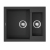 Кухонная мойка Omoikiri Sakaime 60-2-BL Tetogranit/черный, 4993908