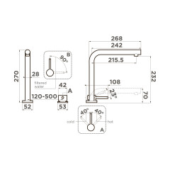 Смеситель для кухни Omoikiri Nara 2 Plus-BN латунь/нержавеющая сталь, 4994368