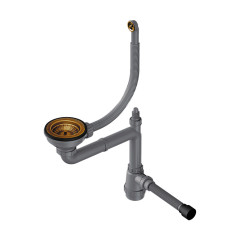 Арматура для одночашевых моек с круглым переливом Omoikiri WK-1CL-R-AB022, 4956615