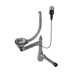 Арматура с клапаном-автоматом для одночашевых моек с круглым переливом Omoikiri WK-1-R-A-IN, 4956164