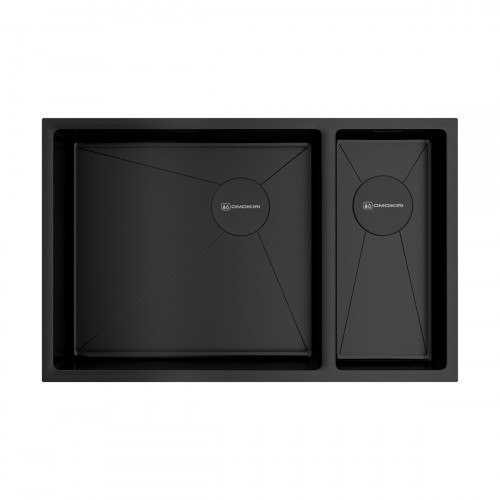 Кухонная мойка Omoikiri Taki 69-2-U/IF-L Side-GB нерж. сталь/графит, 4997050