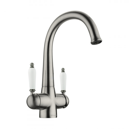 Смеситель для кухни Omoikiri Okinawa 2-SI латунь/античное серебро, 4994255