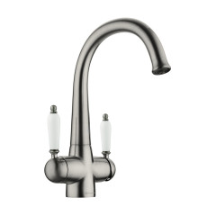 Смеситель для кухни Omoikiri Okinawa 2-SI латунь/античное серебро, 4994255