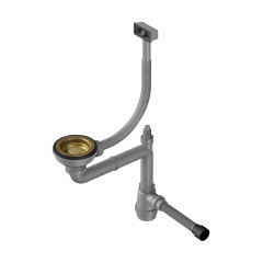 Арматура для одночашевых моек со скрытым прямоугольным переливом Omoikiri WK-1-S-AB022, 4956491