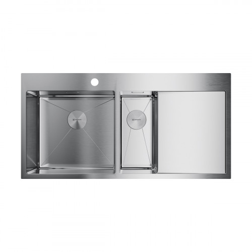 Кухонная мойка Omoikiri Akisame 100-2-L-IN нерж. сталь/нержавеющая сталь, 4973544