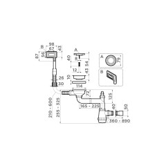 Арматура для одночашевых моек с универсальным прямоугольным переливом Omoikiri WK-1-UN-IN, 4956777