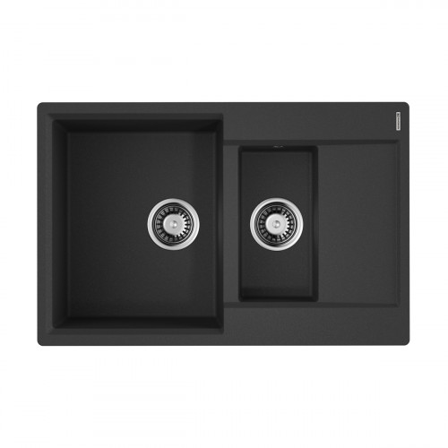 Кухонная мойка Omoikiri Daisen 78-2T-BL Tetogranit/черный, 4993535