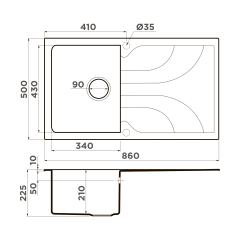 Кухонная мойка Omoikiri Yasugata 86-BE Tetogranit/ваниль, 4993869