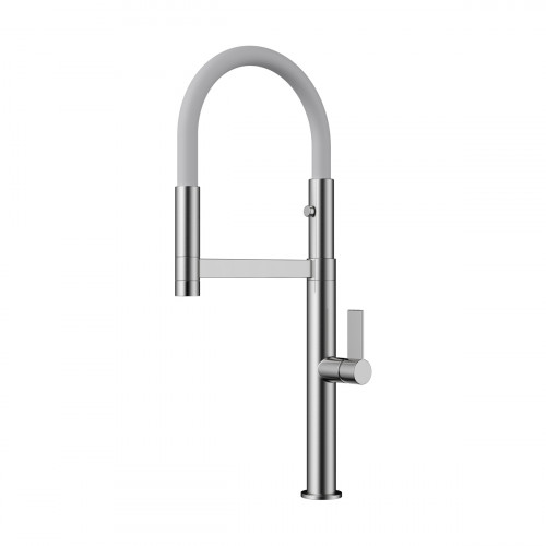 Смеситель для кухни Omoikiri Osaka-BN-WH латунь/нержавеющая сталь/белый, 4994305