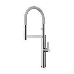 Смеситель для кухни Omoikiri Osaka-BN-WH латунь/нержавеющая сталь/белый, 4994305