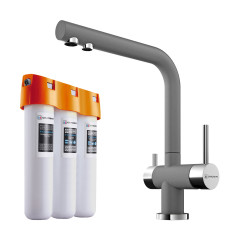 Комплект смеситель+фильтр Omoikiri Nagano-PL + Pure drop Lite, 4064.8028