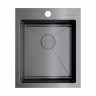 Кухонная мойка Omoikiri Akisame 41-GM нерж. сталь/вороненая сталь, 4973094