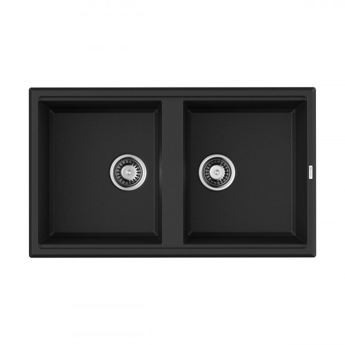 Кухонная мойка Omoikiri Tedori 86-2-BL Tetogranit/черный, 4993924