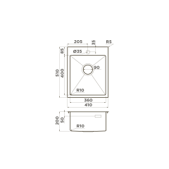 Кухонная мойка Omoikiri Akisame 41-IN нерж. сталь/нержавеющая сталь, 4973056