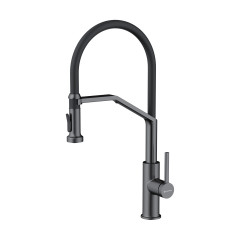 Смеситель для кухни Omoikiri Makkari 2 Plus-SB-GM-BL латунь/вороненая сталь/черный, 4994497