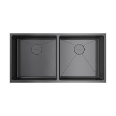 Кухонная мойка Omoikiri Taki 86-2-U/IF Side-GM нерж. сталь/вороненая сталь, 4993793