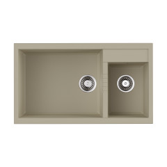 Кухонная мойка Omoikiri Tedori 86-2-LB-BE Tetogranit/ваниль, 4993933