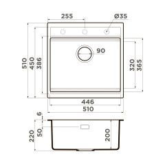 Кухонная мойка Omoikiri Kitagawa 51-AZ Artceramic/azur blue, 4993832