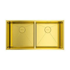Кухонная мойка Omoikiri Taki 86-2-U/IF Side-LG нерж. сталь/светлое золото, 4993792