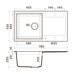 Кухонная мойка Omoikiri Sakaime 78-EV Tetogranit/эверест, 4993197
