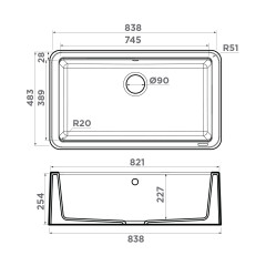 Кухонная мойка Omoikiri Tarento 83-BL Tetogranit/черный, 4993178