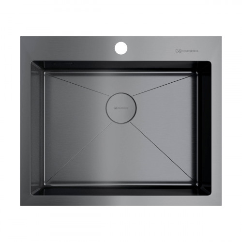 Кухонная мойка Omoikiri Akisame 59-GM нерж. сталь/вороненая сталь, 4973096