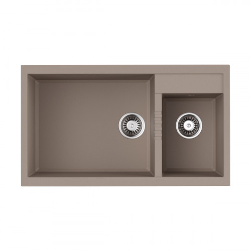 Кухонная мойка Omoikiri Tedori 86-2-LB-SA Tetogranit/бежевый, 4993934