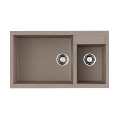 Кухонная мойка Omoikiri Tedori 86-2-LB-SA Tetogranit/бежевый, 4993934
