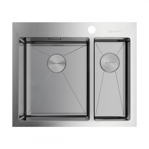 Кухонная мойка Omoikiri Akisame 60-2-L-IN нерж. сталь/нержавеющая сталь, 4993775