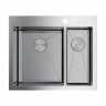 Кухонная мойка Omoikiri Akisame 60-2-L-IN нерж. сталь/нержавеющая сталь, 4993775