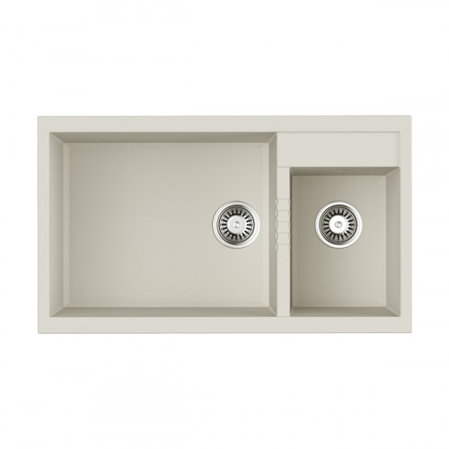 Кухонная мойка Omoikiri Tedori 86-2-LB-WH Tetogranit/белый, 4993935